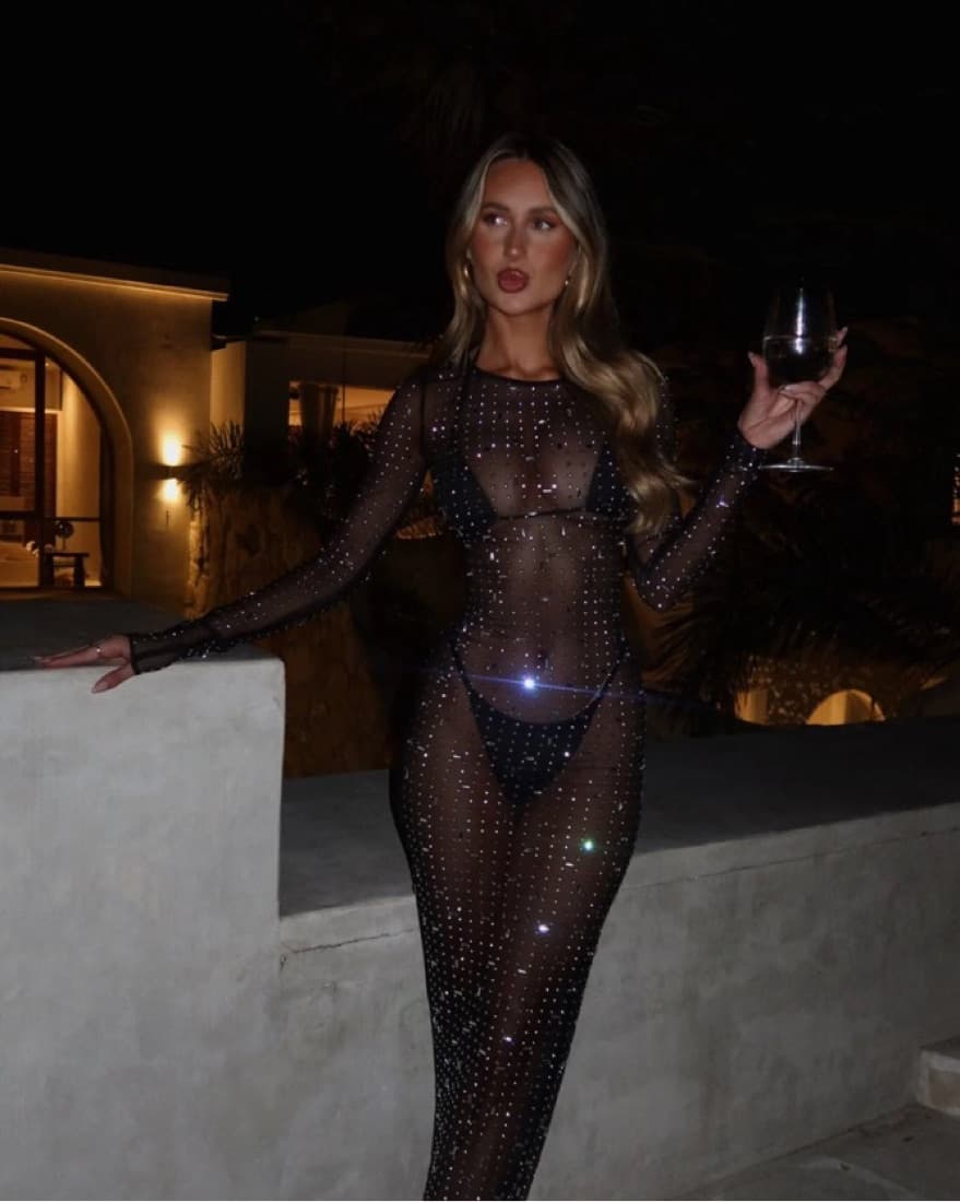 Sheer Embellished Maxi - Image 2