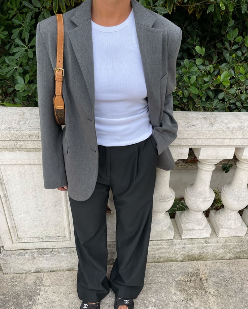 Djerf Avenue Forever Blazer In Gray - Image 1