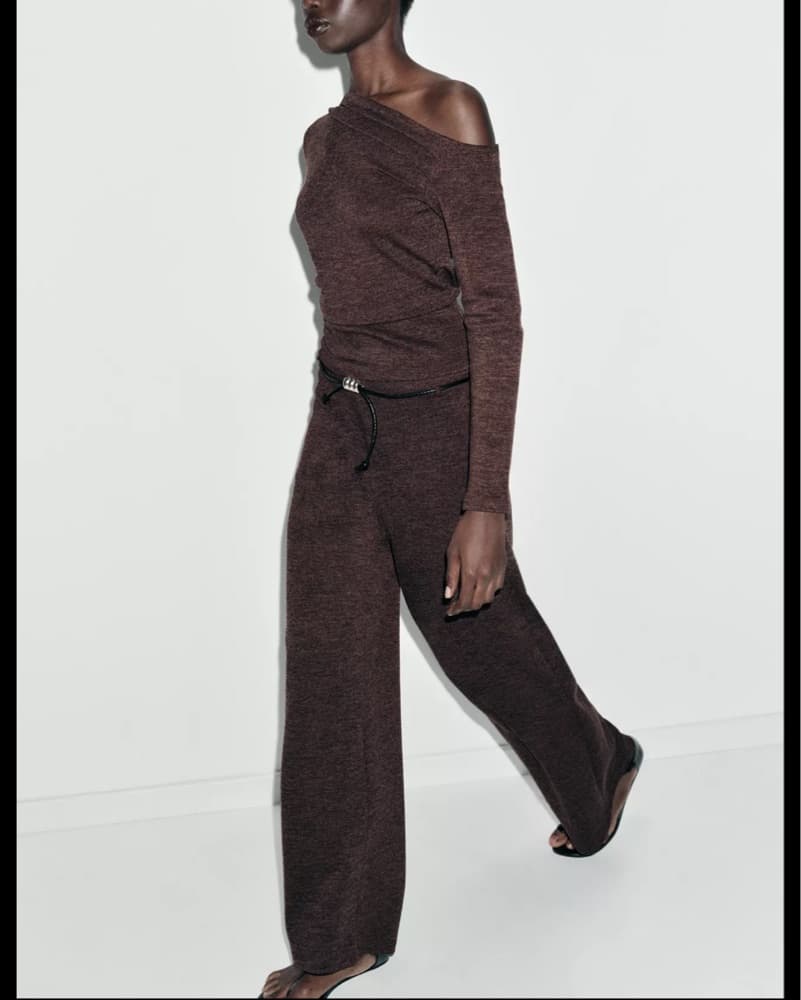 Asyemtric Pique Top & Pique Belted Pants - Image 2