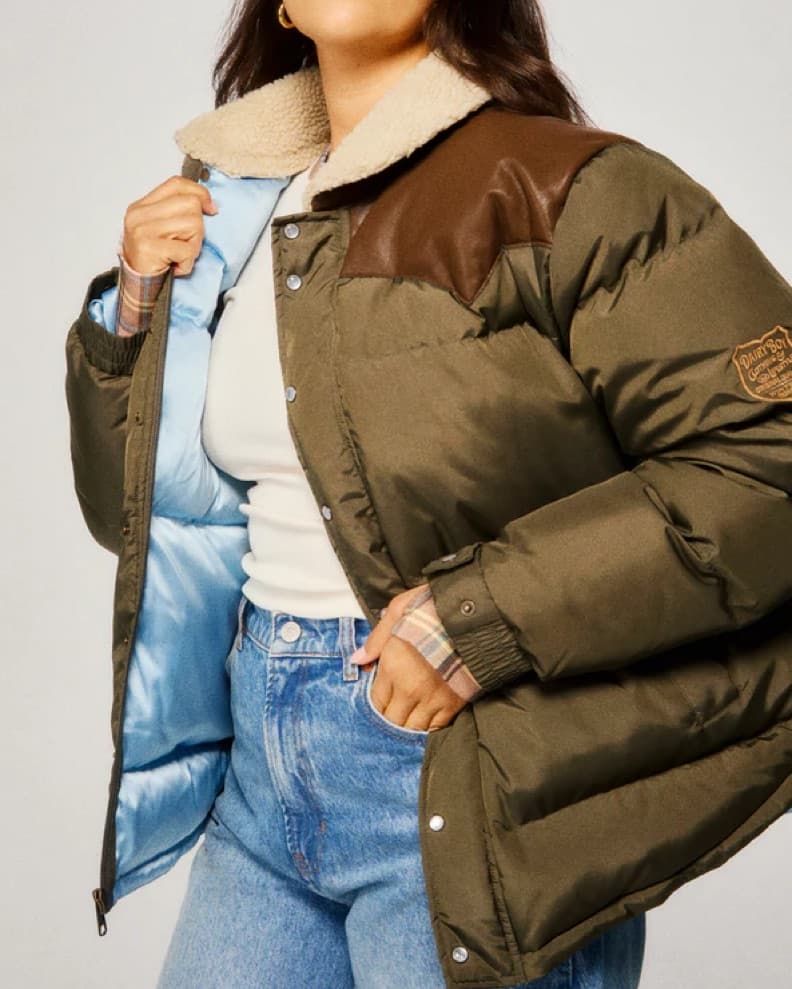 Dairy Boy Puffer with Shearling Collar - Image 5