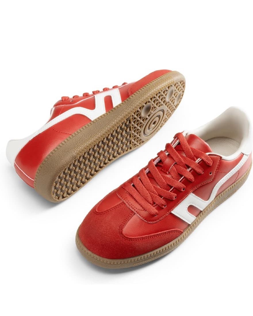 Red Samba Inspired Sneakers - Image 2