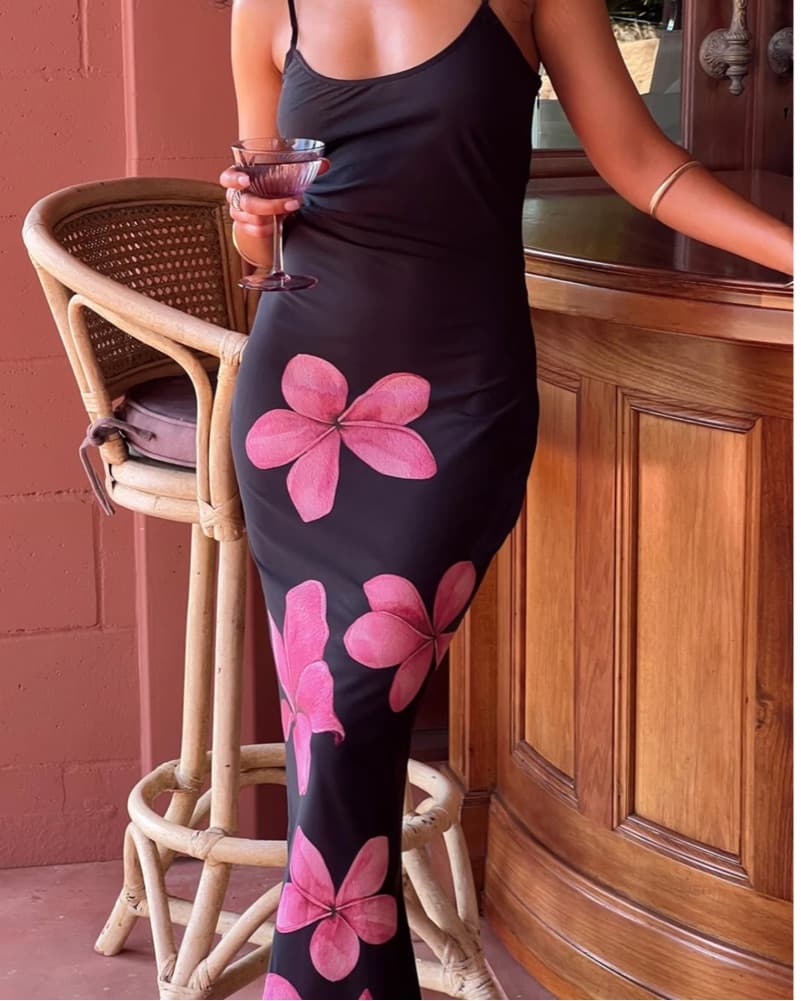 Flower Maxi Dress - Image 1