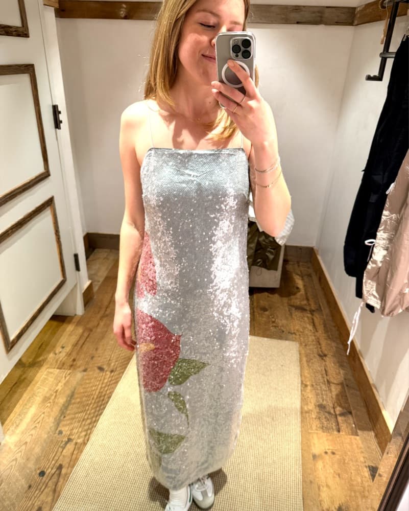 Farm Rio Anthurium Sequin Dress - Image 3