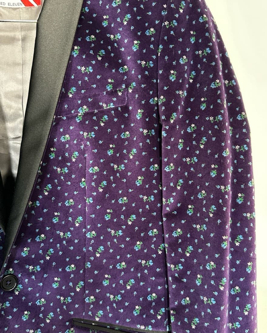 Dark Purple Velvet Evening jacket - Image 4