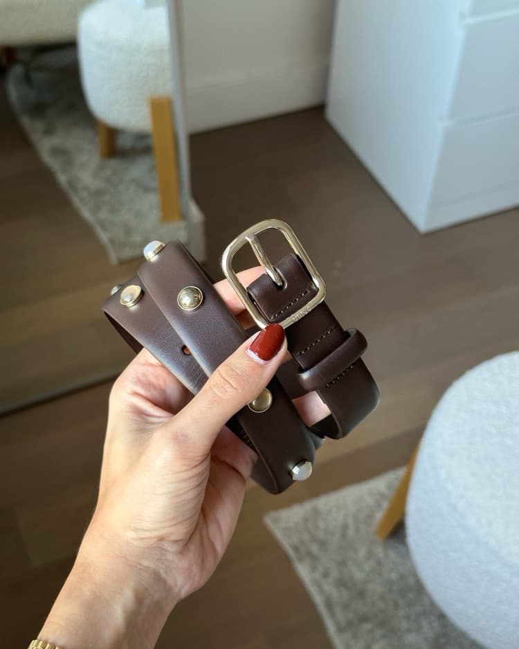 $670 Chloé Chocolate Brown Belt - Image 2