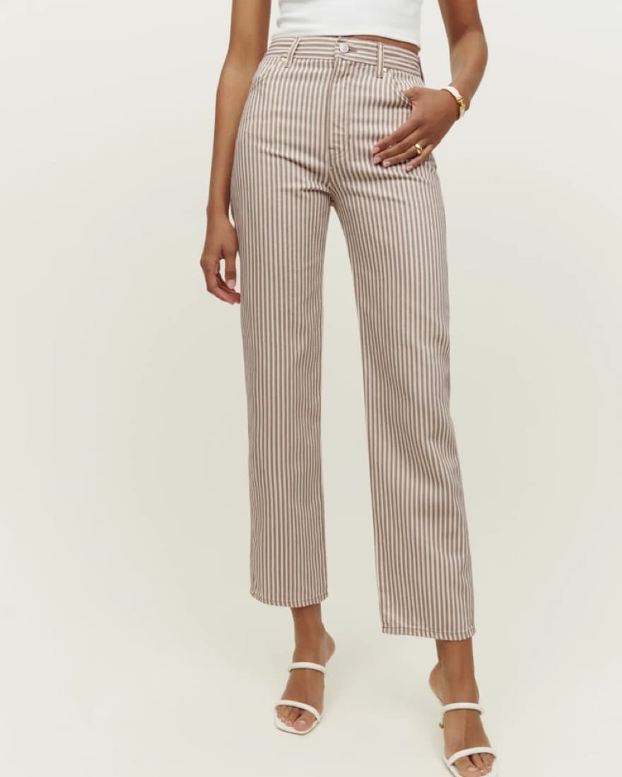 Reformation Cowboy Striped Jeans - Image 3