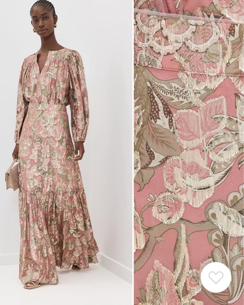  Metallic Floral Jacquard Maxi Skirt - Image 5