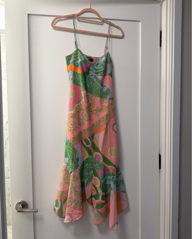 Vibrant Tropical Midi Dress - Image 2