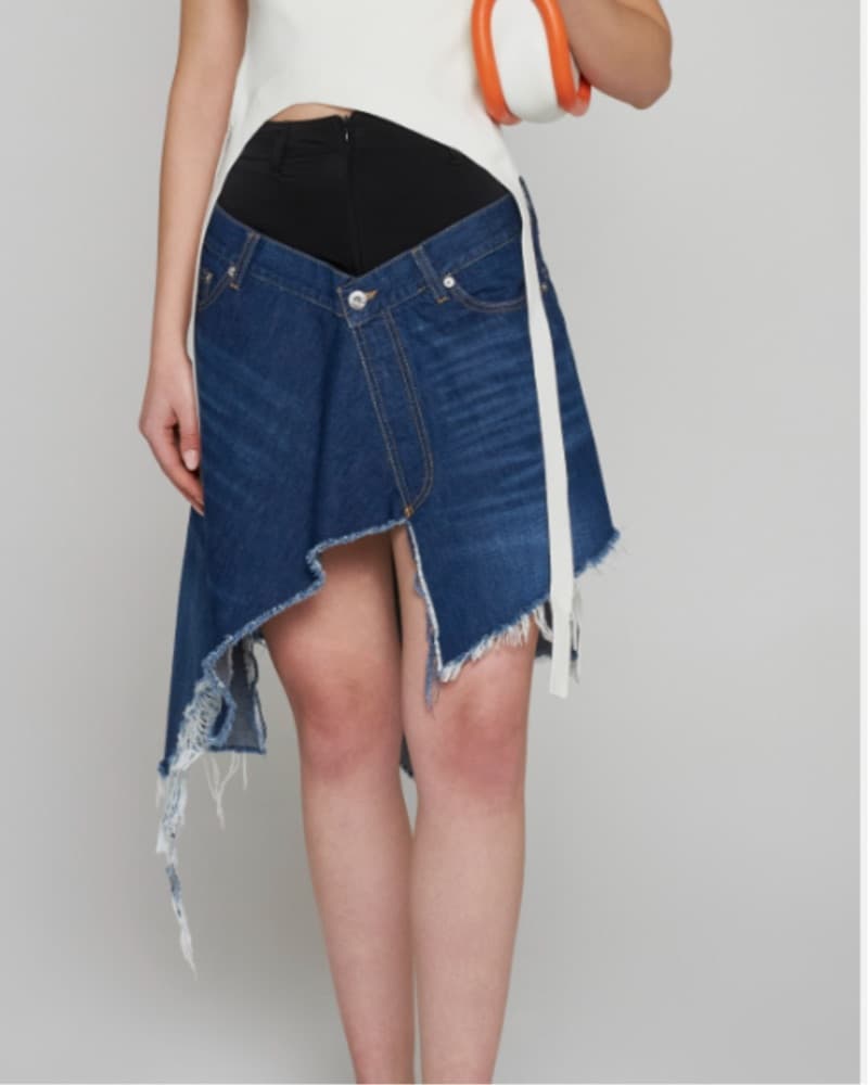 Jw Anderson Distressed Hybrid Skirt - Image 4