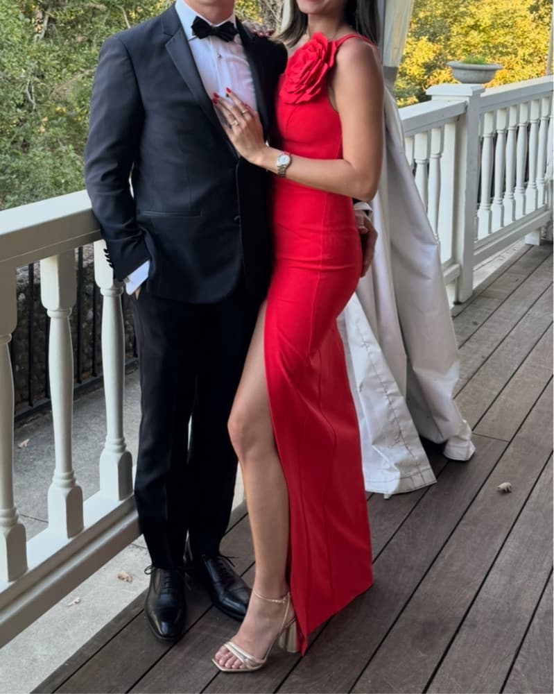 Lovers + Friends Petra Gown In Candy Red - Image 4