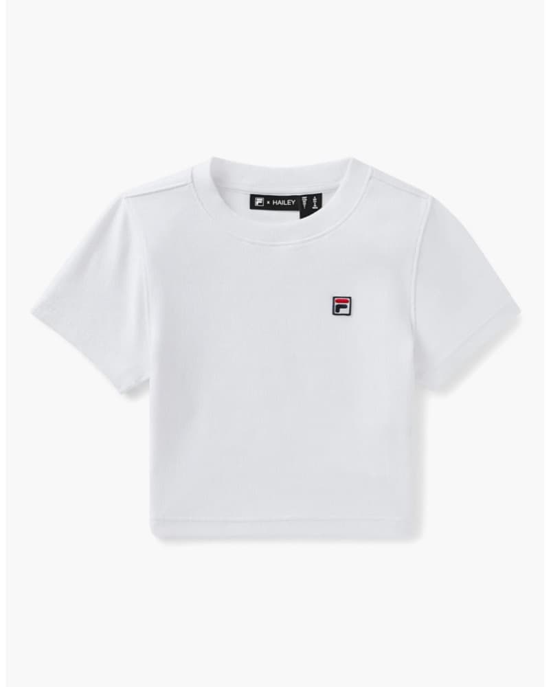 FILA x HAILEY Stretch Cotton Rib Baby T - Image 1
