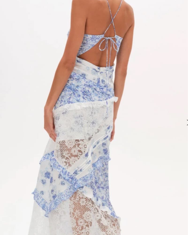 For love & Lemons Blue And White Maxi - Image 3