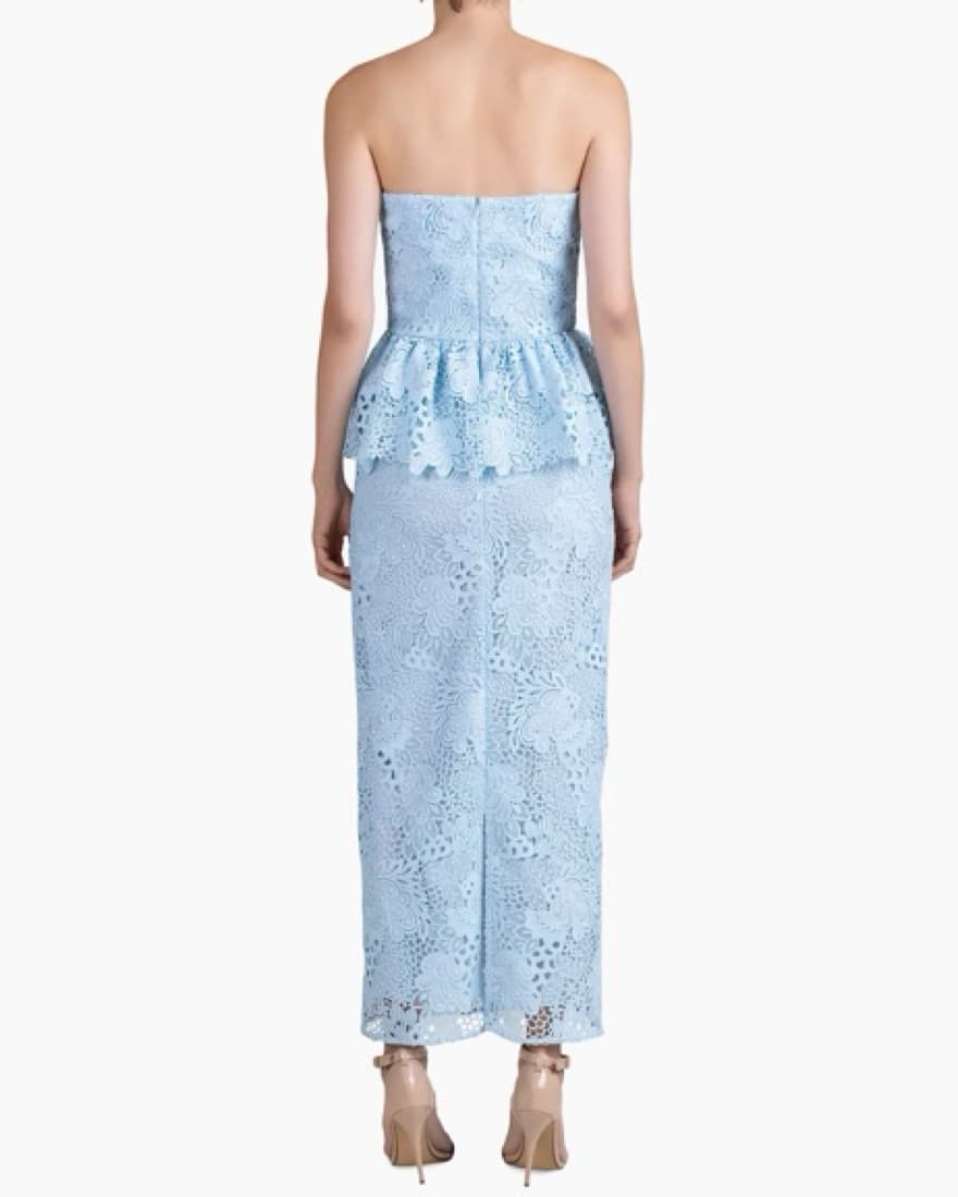 Shoshanna Lotus Lace Peplum Dress - Image 2