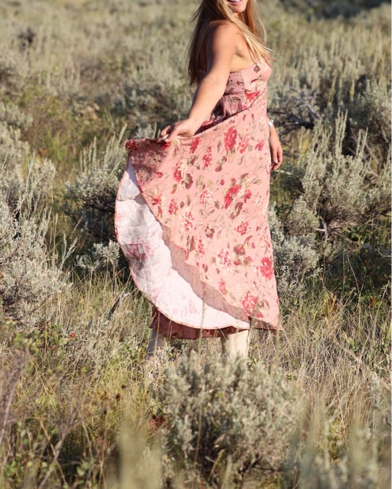 Pink zimmerman Floral Linen Dress - m - Image 2