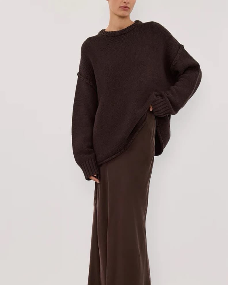 Dissh Colette Chocolate Silk Skirt - Image 5