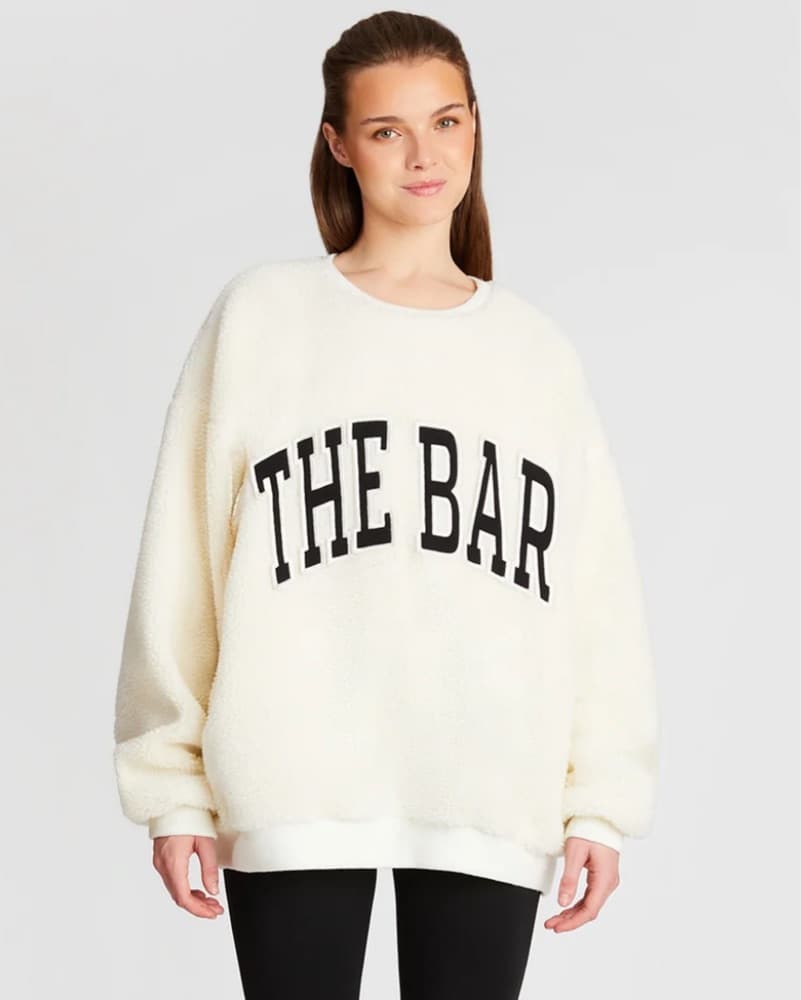'The Bar' Sherpa Shearling Sweatshirt - Image 1