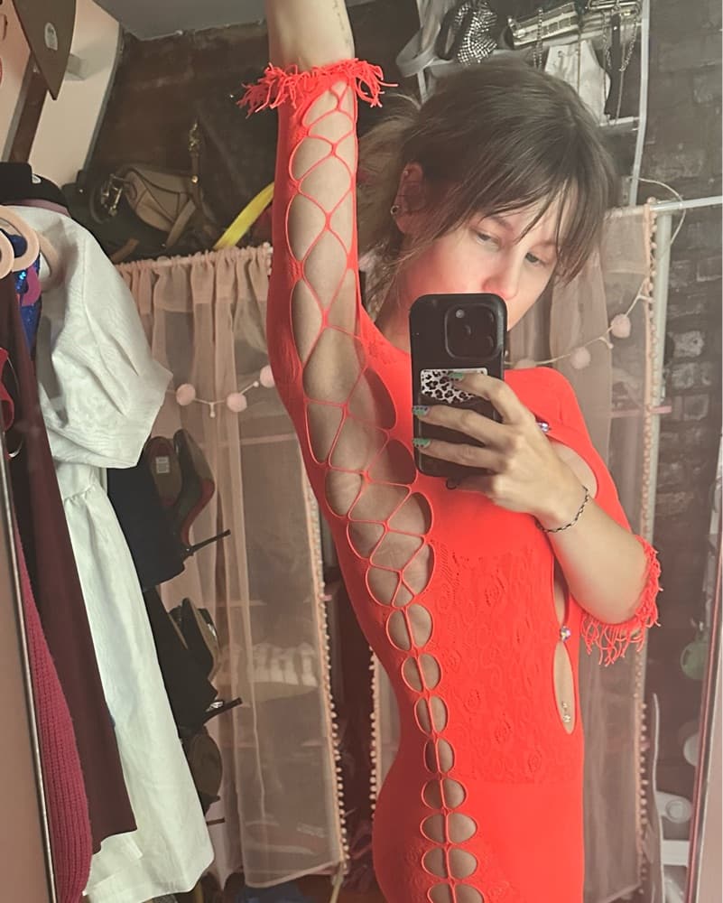 orange Poster Girl dress - Image 2