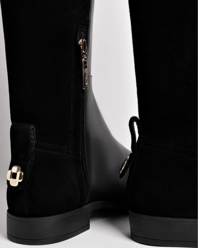 Larroudé suede & leather riding boots - Image 2