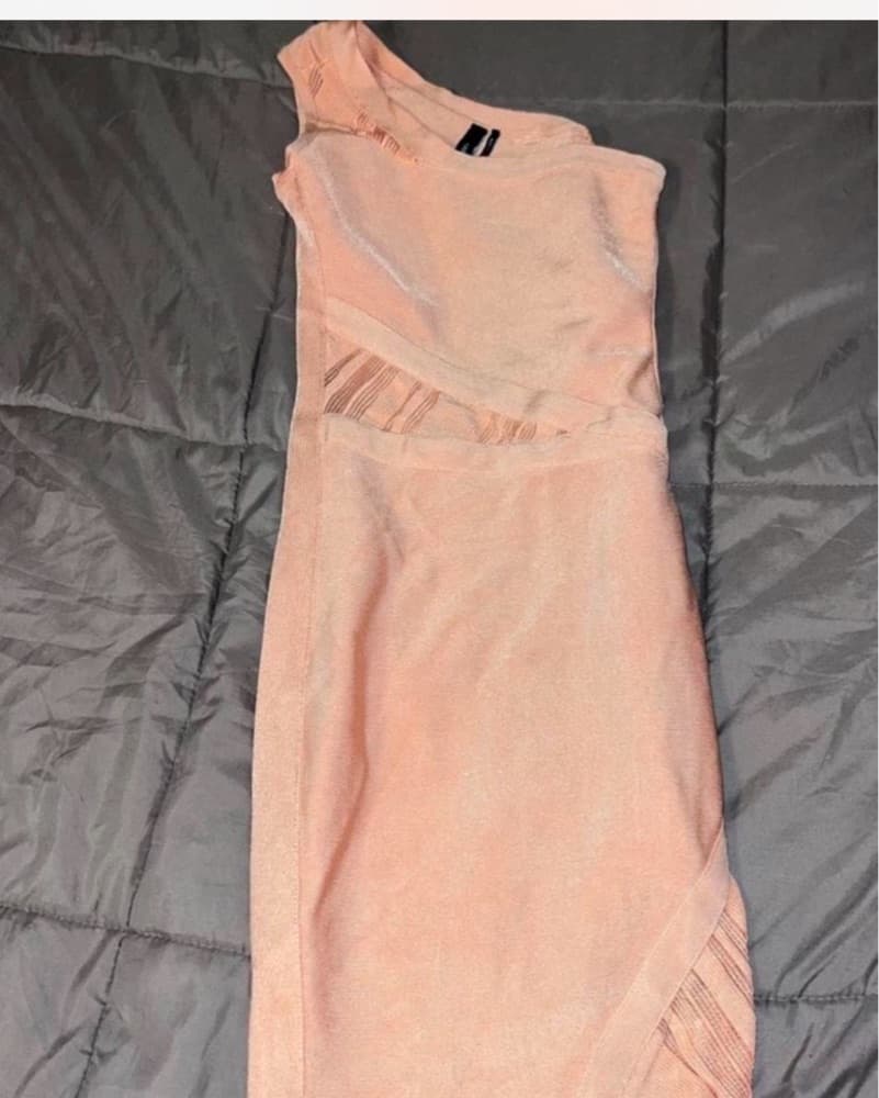Peach Marciano Bandage Dress - Image 3