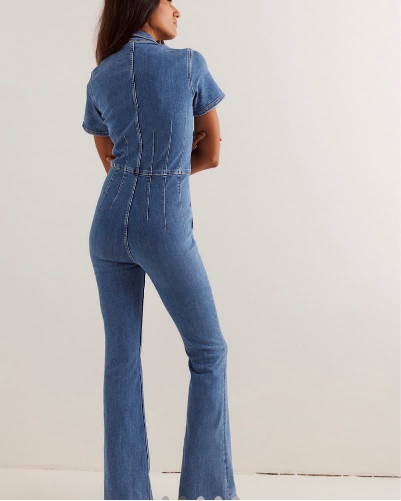 Free People Denim Jumpsuit  - Image 3