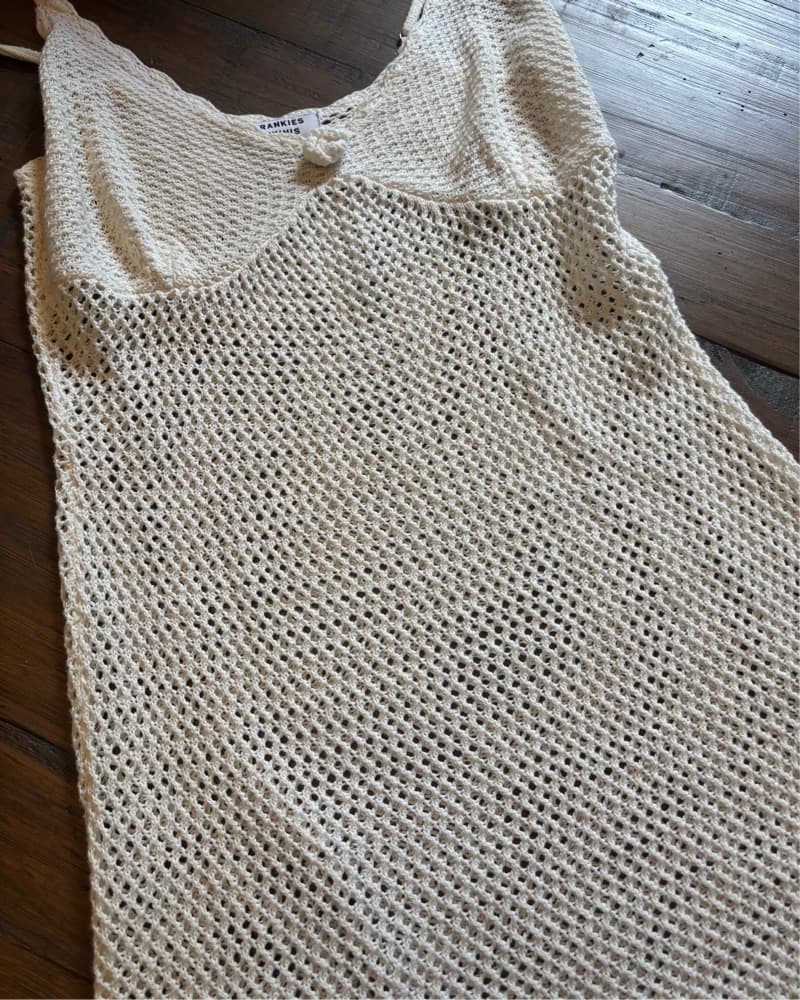 Frankies Bikinis White Crochet Dress  - Image 4