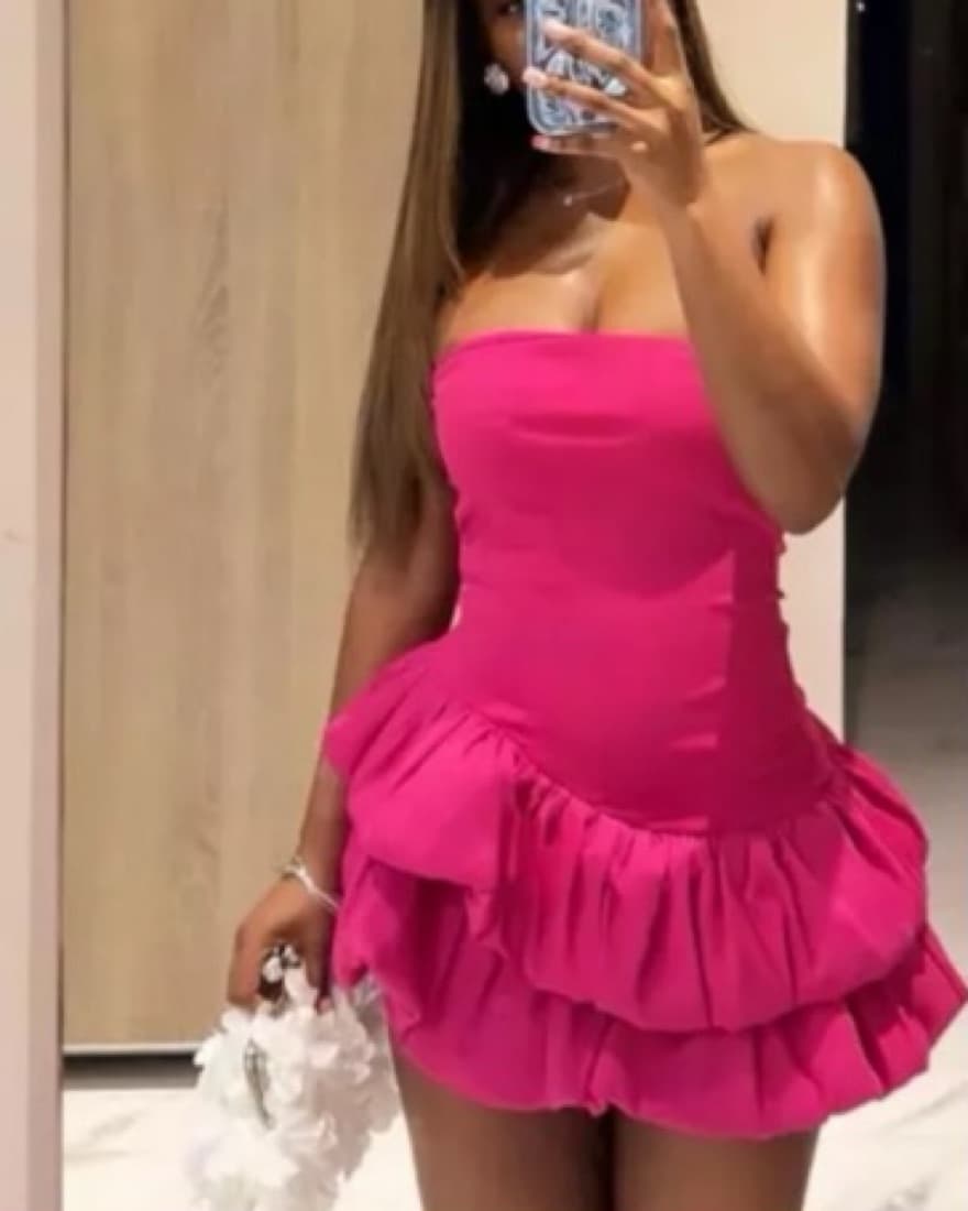 Zara VOLUMINOUS ASYMMETRIC DRESS - Image 1