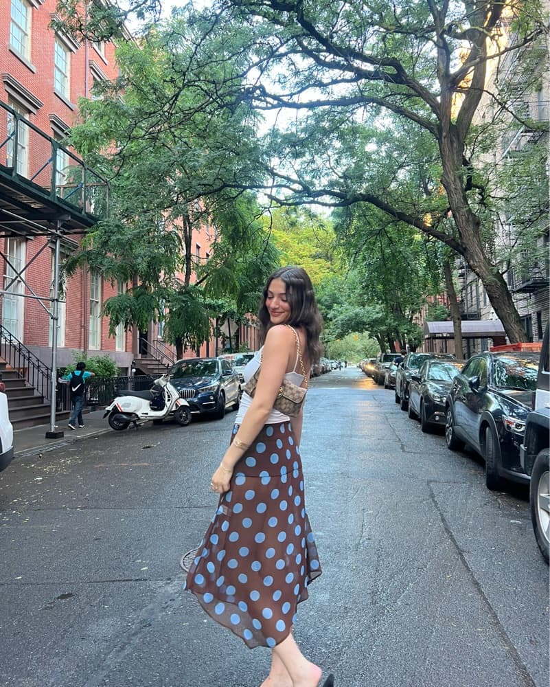 ZARA POLKA DOT ASYMMETRIC SKIRT - Image 2