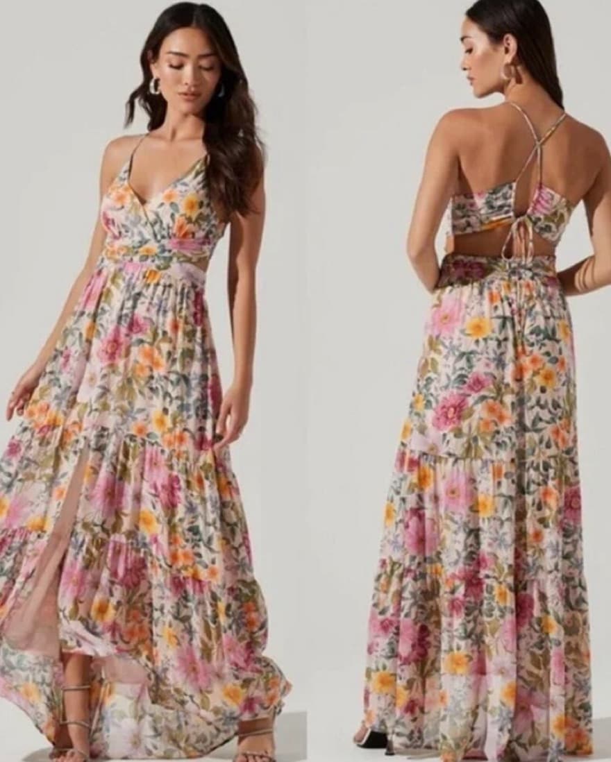 ASTR the Label Floral Maxi Dress XS - Image 3