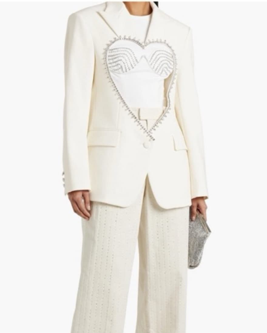 AREA heart cut out blazer - Image 2