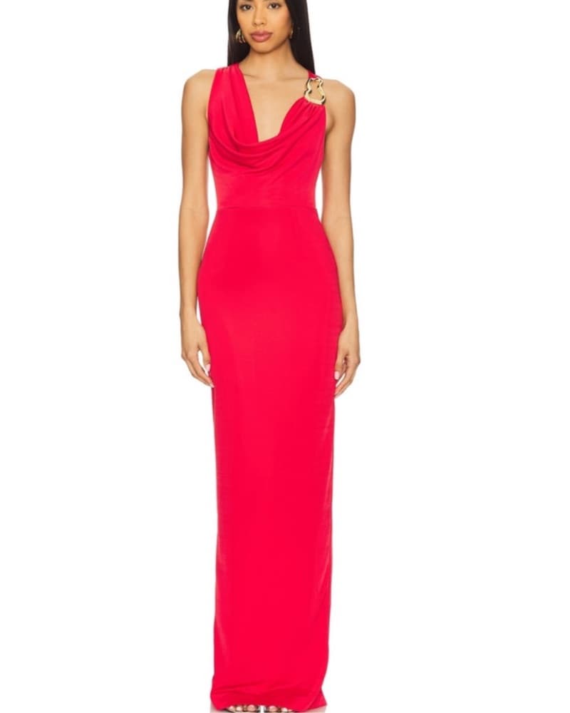 Rebecca Vallance Red Halter Dress Size 0 - Image 1