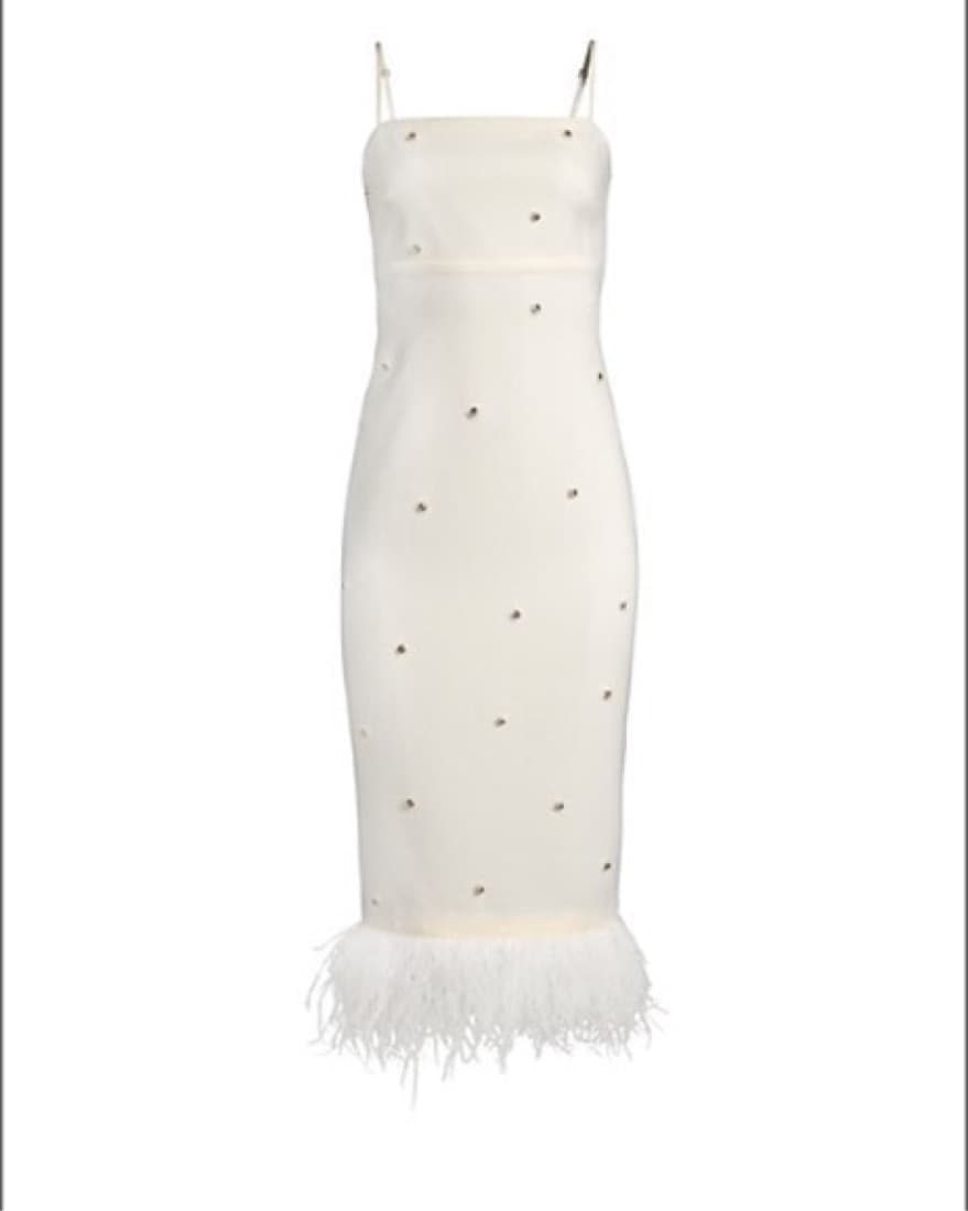Likely White Electra Feather Mini Dress - Image 4