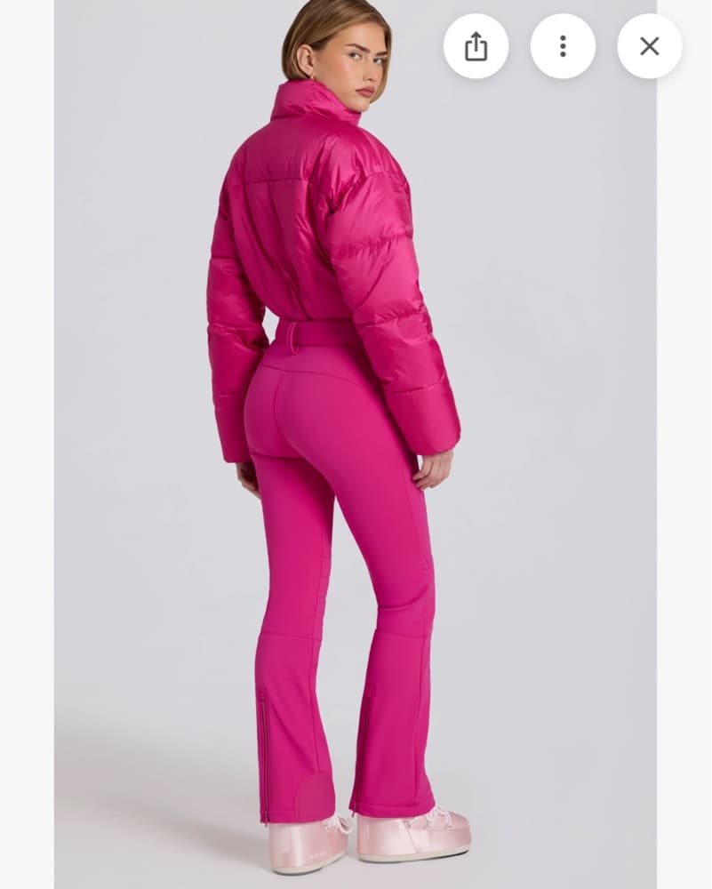 waterproof pink/magenta ski snow onesie  - Image 3