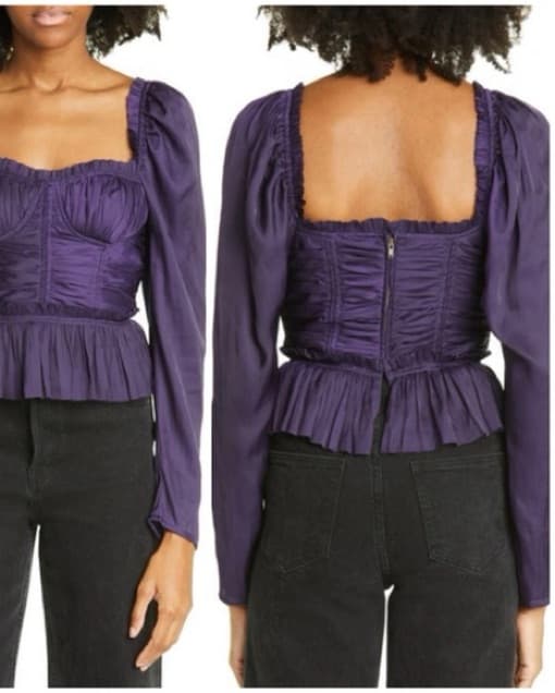 Ulla Johnson Mia Satin Bustier Top - Image 3