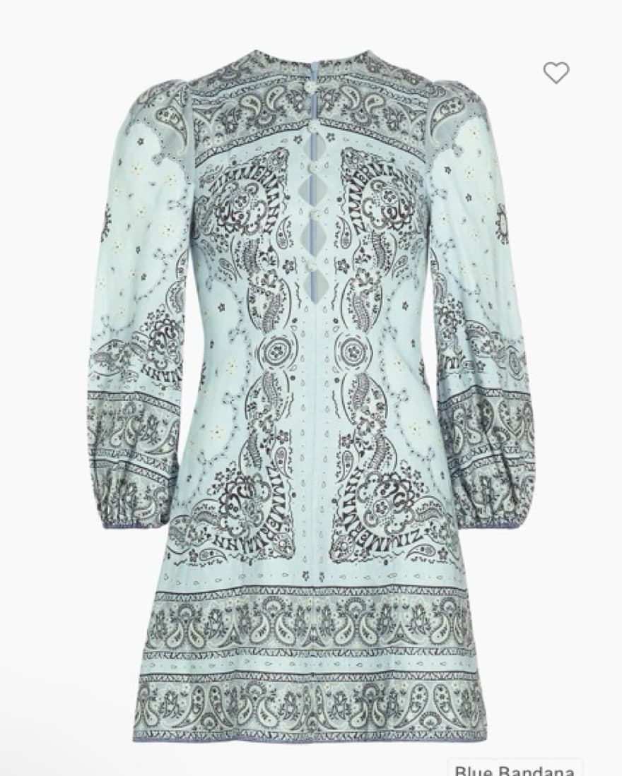 Zimmermann Blue Keyhole Dress - Image 2