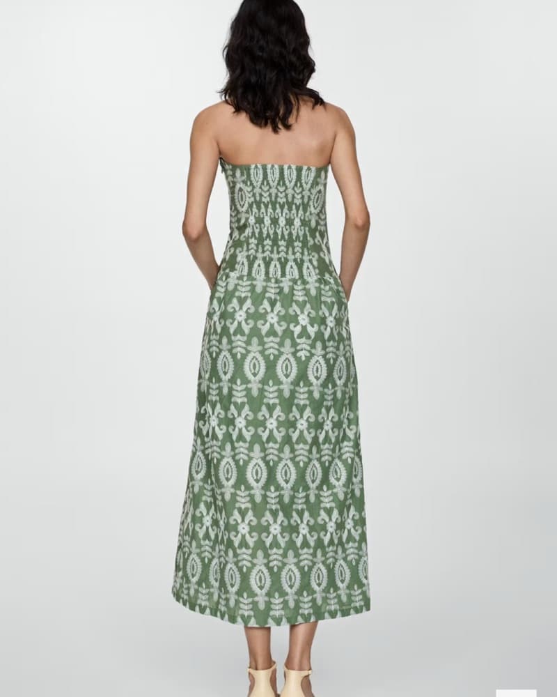 Drop Waist Embroidered Dress - Image 2