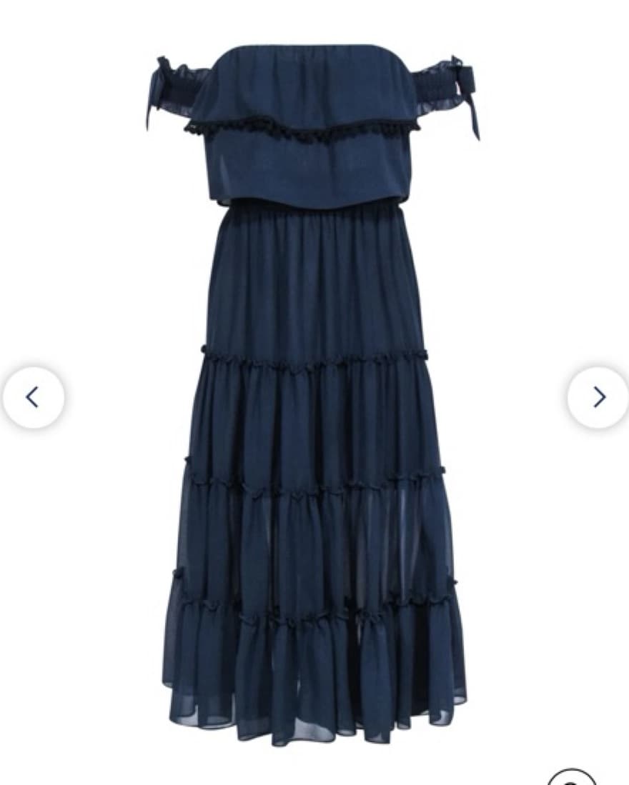 MISA Micaela Dress in Navy  - Image 1