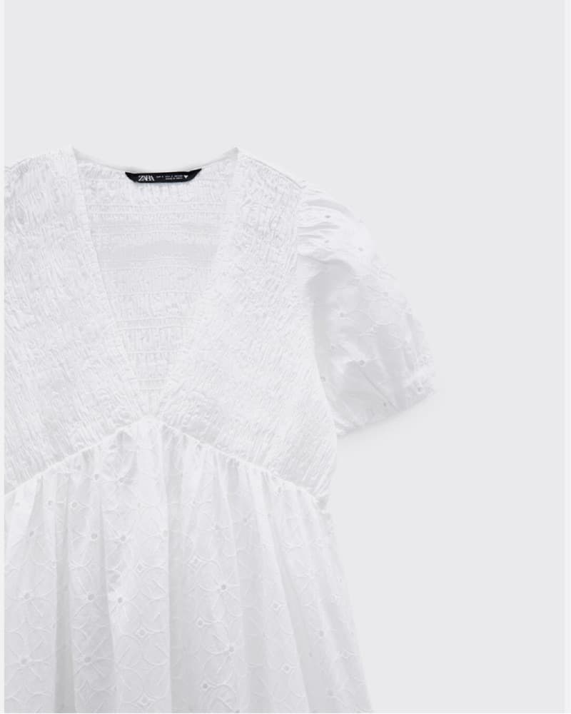Zara White Eyelet Maxi Dress - Image 3
