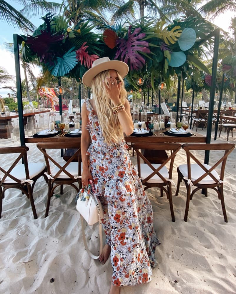 Alexis Floral Tiered Long Dress - Image 2
