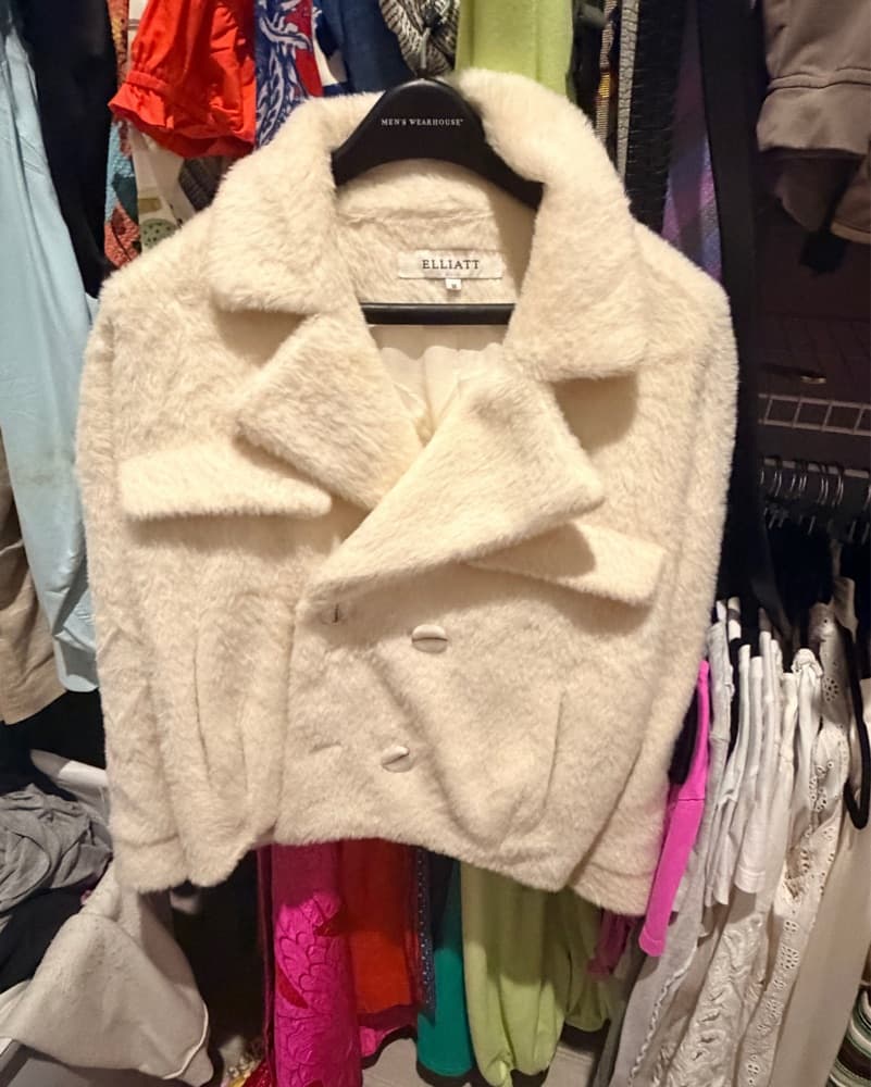 Elliatt White Faux Fur Jacket - Image 2