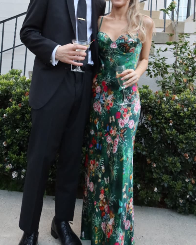 L’Agence Sayla Bias Cut Silk Gown - Image 3