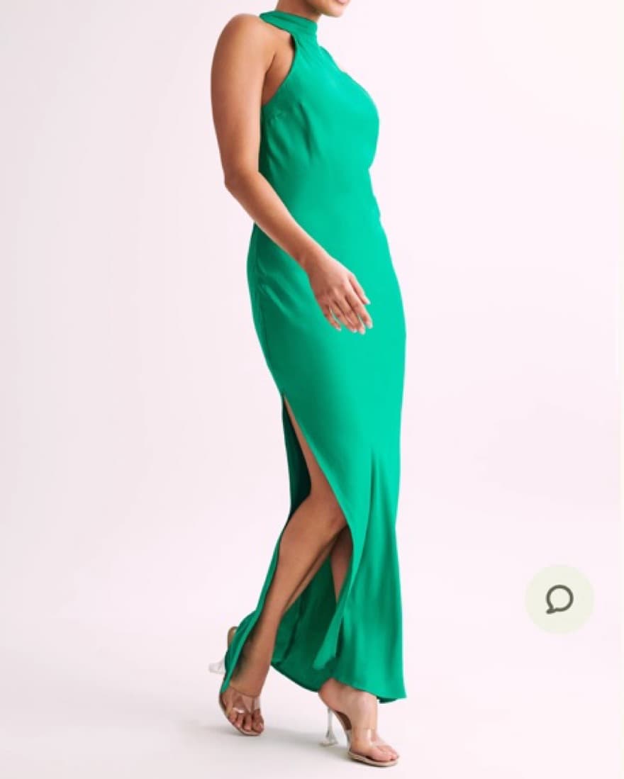 Green Backless Maxi Dress - Image 3