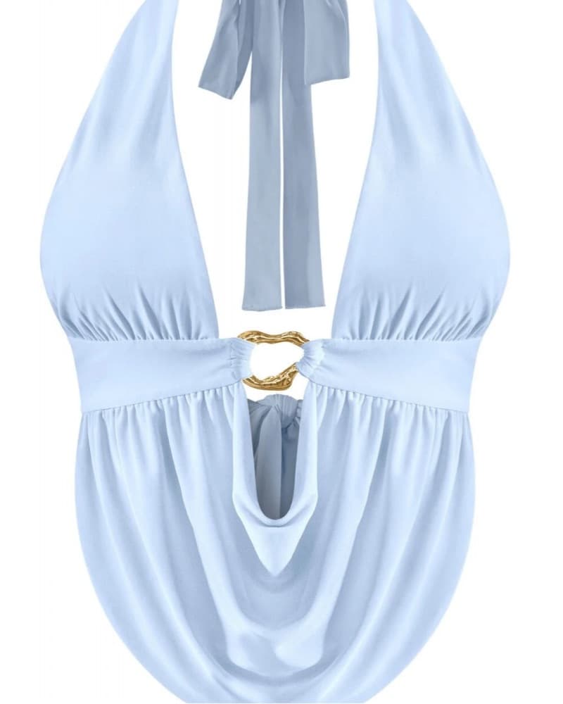 Light Blue Halter Top - Image 1