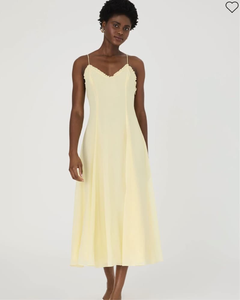 French Connection Yellow Chiffon Dress - Image 2