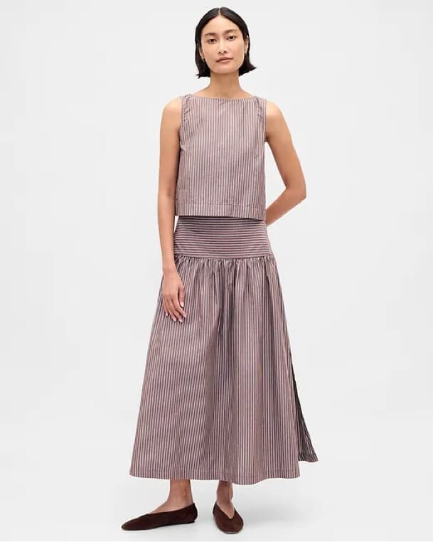Brown Drop-Waist Skirt Set - Image 1