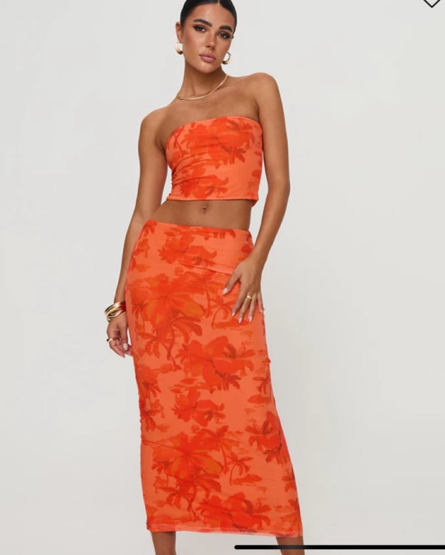 Floral Orange Matching Set  - Image 2