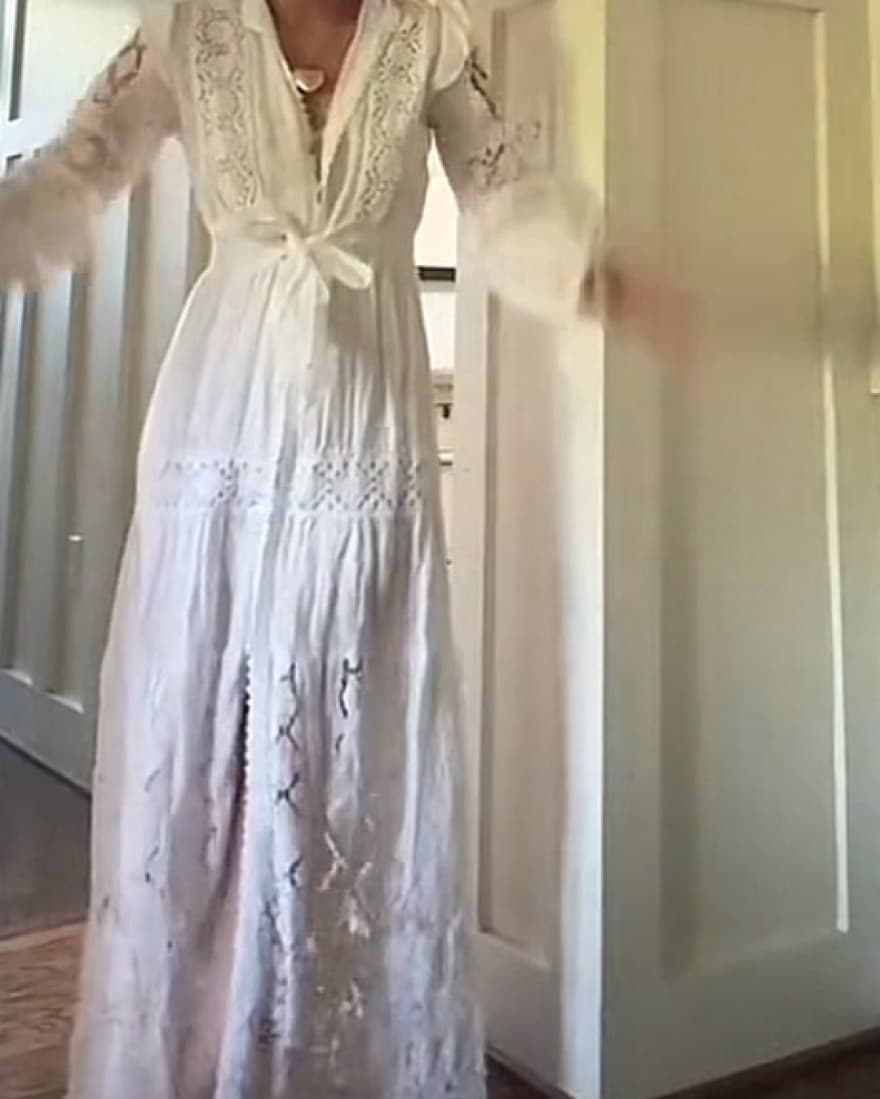 Tempation Positano White Maxi Dress - Image 2