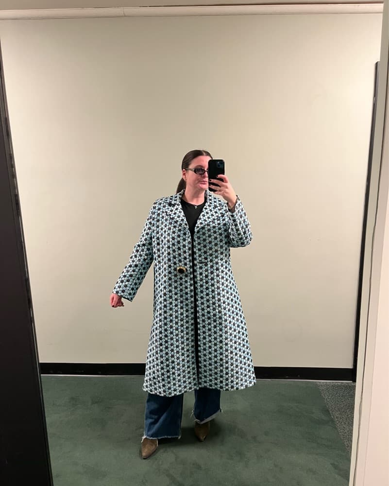 Chic Polka Dot Coat - Image 1