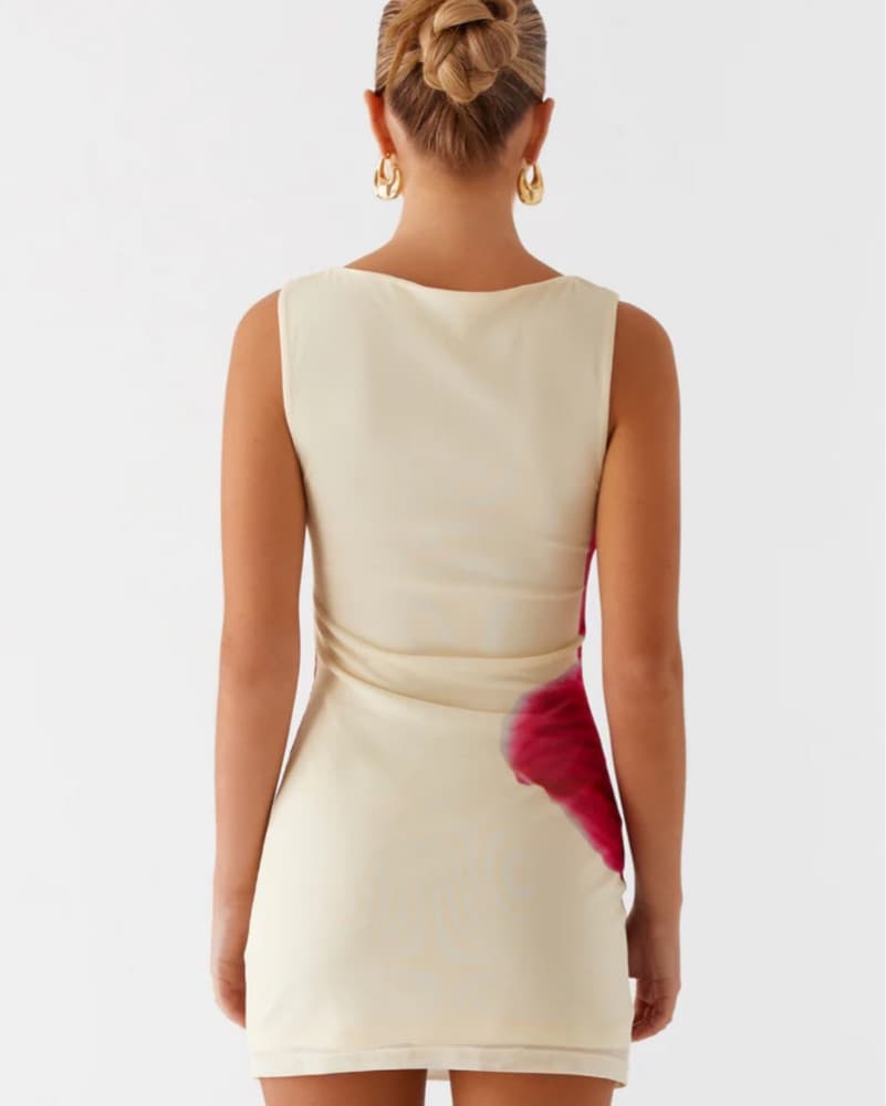 Vibrant Floral Sleeveless Dress - Image 1