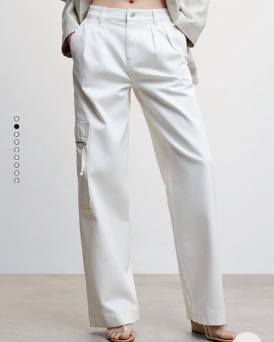 Wide Leg White Jean - Image 2