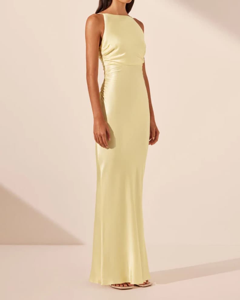 Yellow Shona Joy High Neck Dress - Image 1